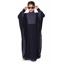 Indo Classic kaftan for kids- Navy Blue